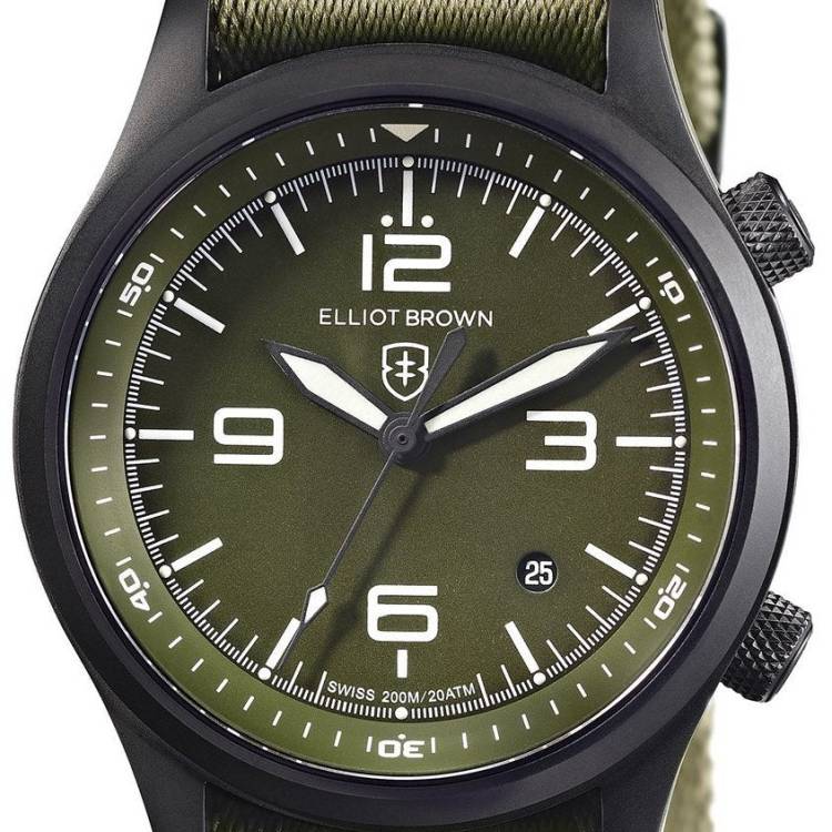 Elliot Brown Watch Canford Mens - Green