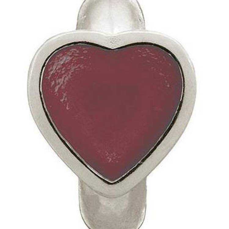 Endless Jewellery Sterling Silver Violet Enamel Heart Charm D - Silver