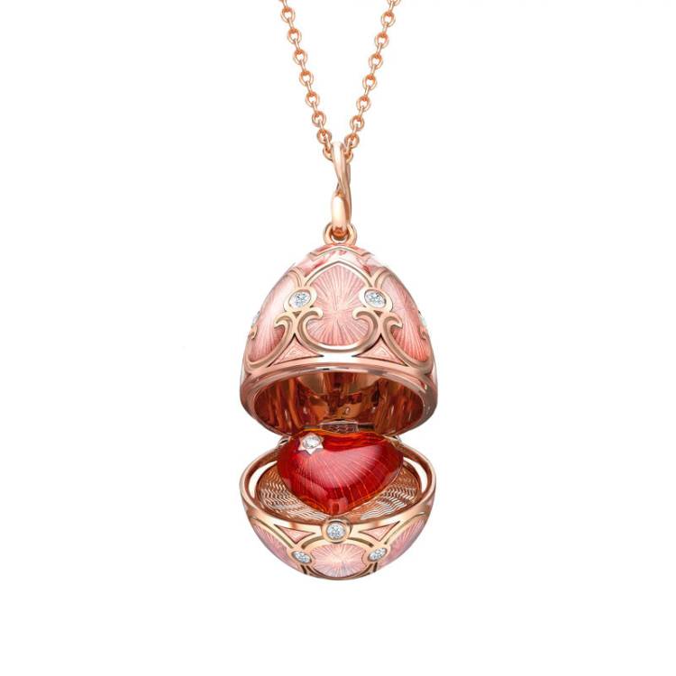 Faberge Palais Tsarskoye Selo Rose Locket With Heart Surprise - Gold