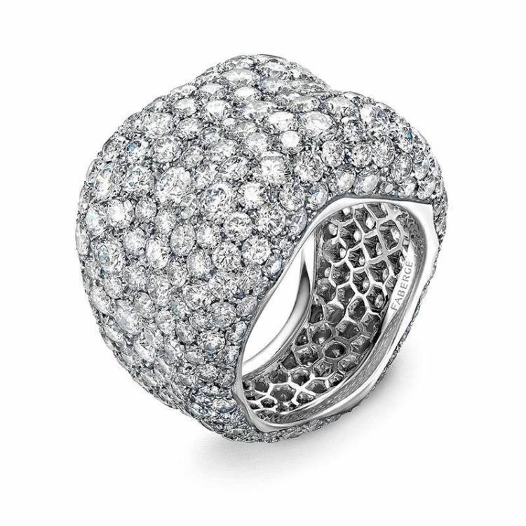 Faberge Emotion 18ct White Gold Diamond Ring - 51