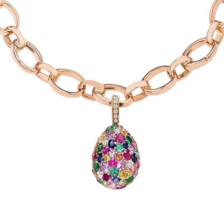 Faberge Emotion 18ct Yellow Gold Multi-Coloured Charm - Yellow Gold