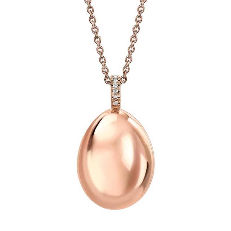 Faberge Essence 18ct Rose Gold Diamond Pendant - Rose Gold