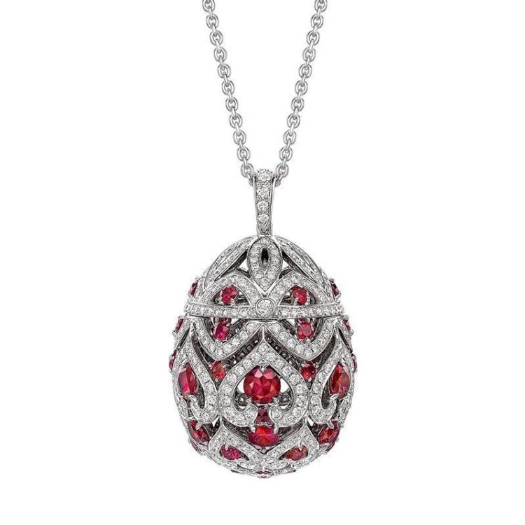 Faberge Imperial Zenya Ruby Pendant - Silver
