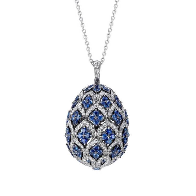 Faberge Imperial Zenya Sapphire Pendant - Silver