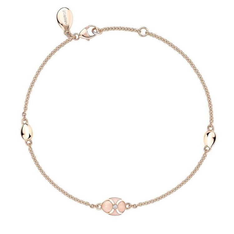 Faberge Palais Tsarskoye Selo 18ct Yellow Gold Pink Bracelet - Yellow Gold