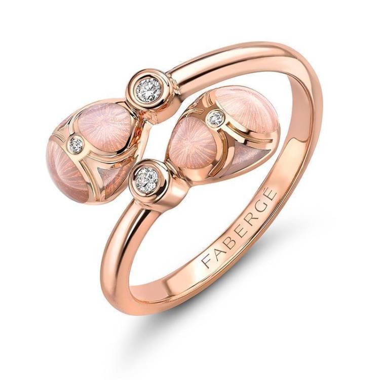 Faberge Palais Tsarskoye Selo Rose Crossover Ring - 66