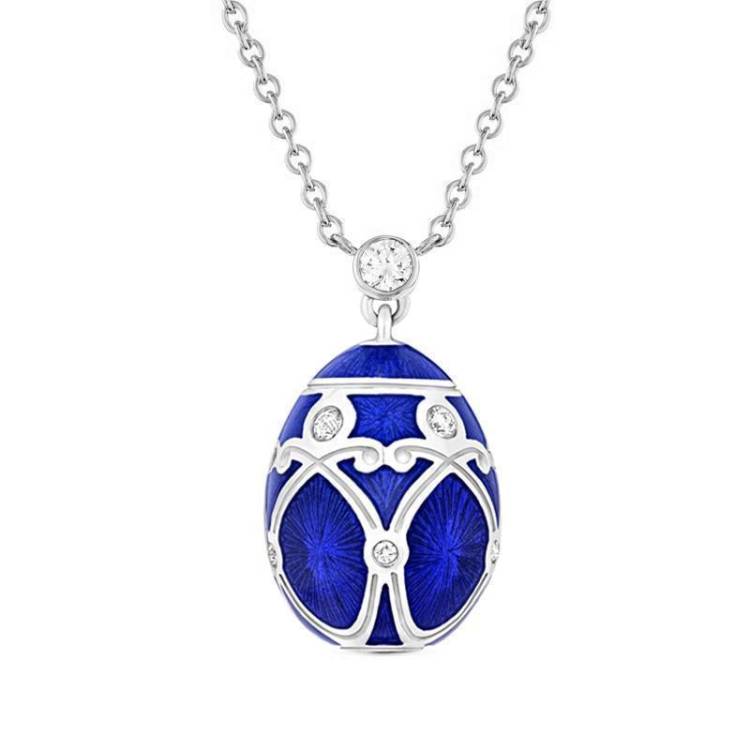 Faberge Palais Yelagin 18ct White Gold Royal Blue Small Pendant - White Gold