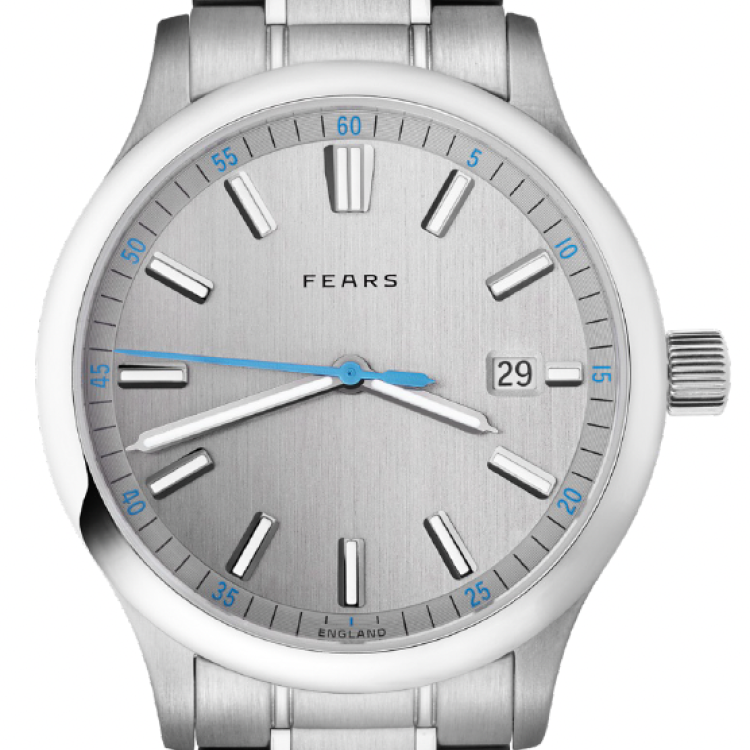 Fears Watch Redcliff 39.5 Date Pewter Grey