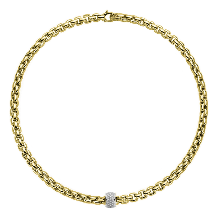 Fope Flex'It Eka 18ct Yellow Gold 0.53ct Diamond Necklace