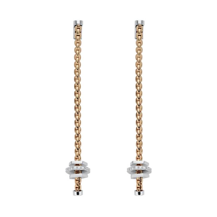 Fope Eka 18ct Rose Gold 0.30ct Diamond Drop Earrings
