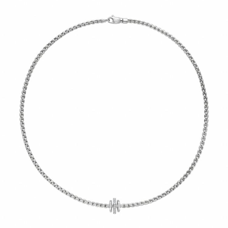 Fope Eka 18ct White Gold 0.15ct Diamond Necklace
