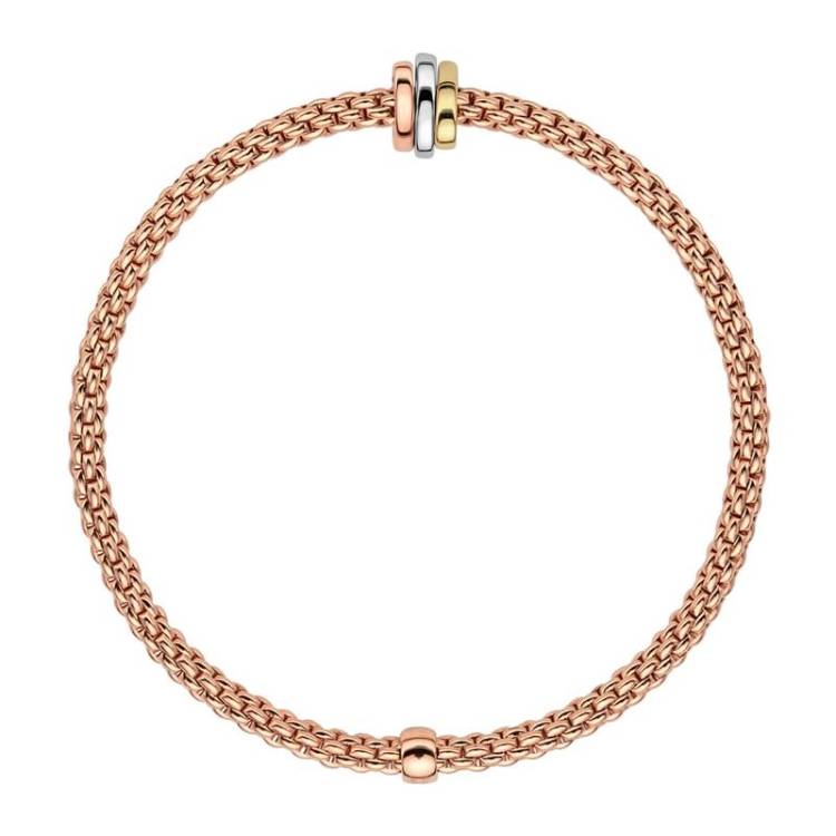 Fope Flex'it Prima 18ct Rose Gold Bracelet - XL