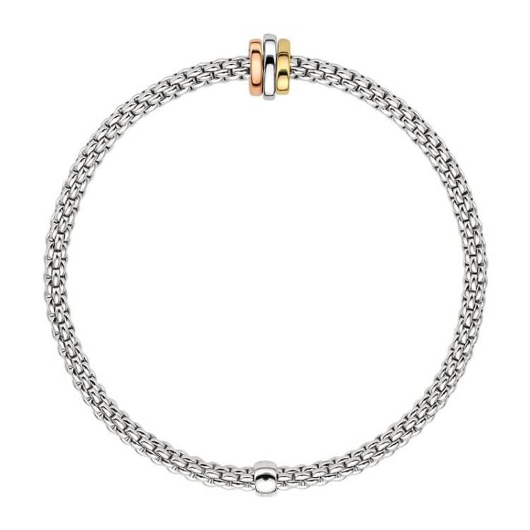 Fope Flex'it Prima 18ct White Gold Bracelet - L