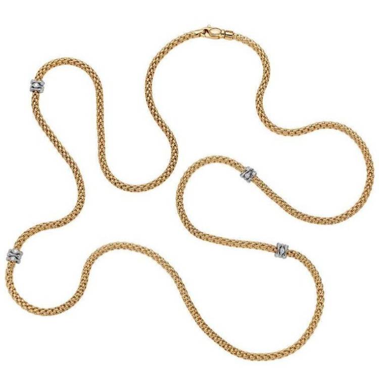 Fope Flex'it Prima 18ct Yellow Gold 0.49ct Diamond Necklace