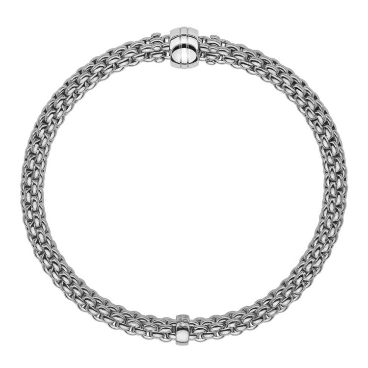 Fope Flex'it Solo 18ct White Gold Bracelet D - M