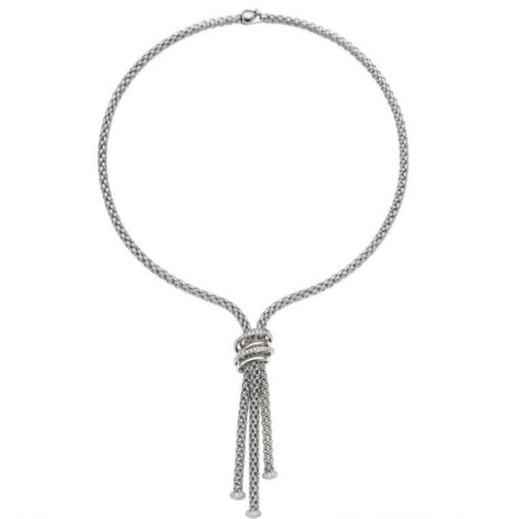 Fope MiaLuce 18ct White Gold 0.97ct Diamond Lariat Necklace