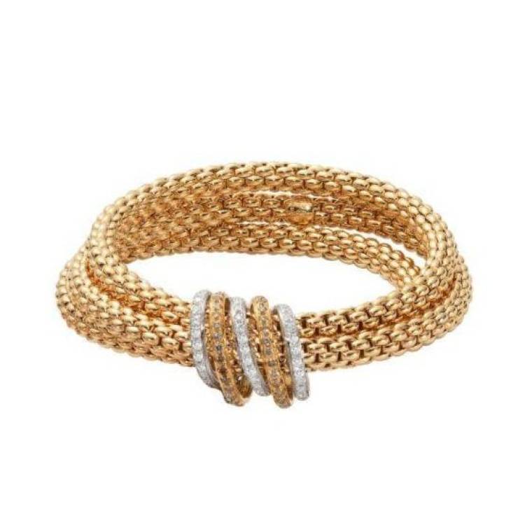 Fope MiaLuce 18ct Yellow Gold 1.20ct Brown Diamond Bracelet - M