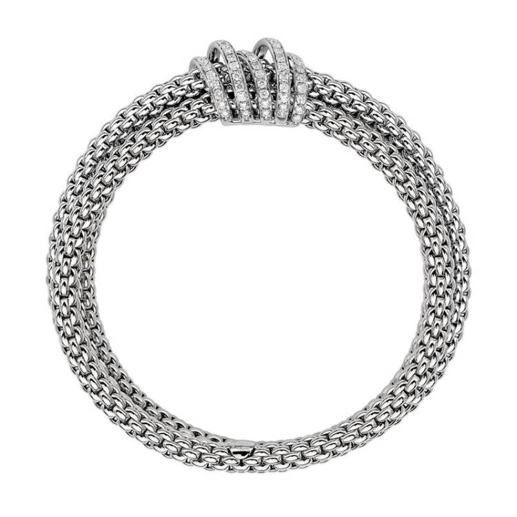 Fope Mialuce 18ct White Gold 1.20ct Diamond Bracelet - XL
