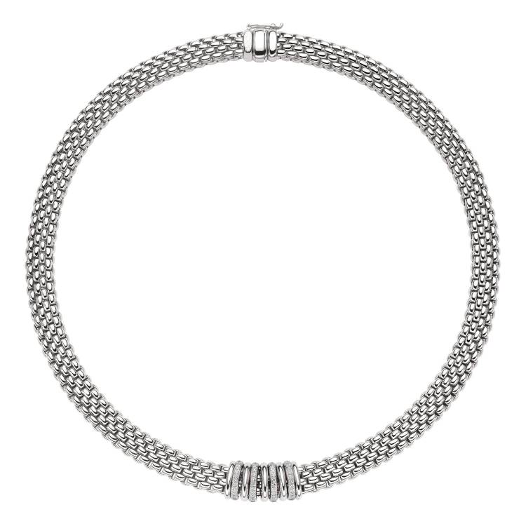 Fope Panorama 18ct White Gold 0.30ct Diamond Rondelle Necklace