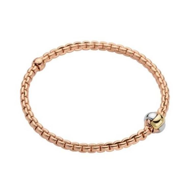 Fope Eka Tiny 18ct Rose Gold Bracelet - L