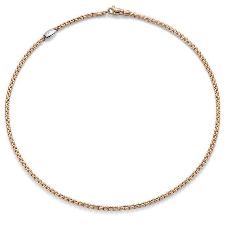 Fope Eka Tiny 18ct Rose Gold Necklace - 90cm