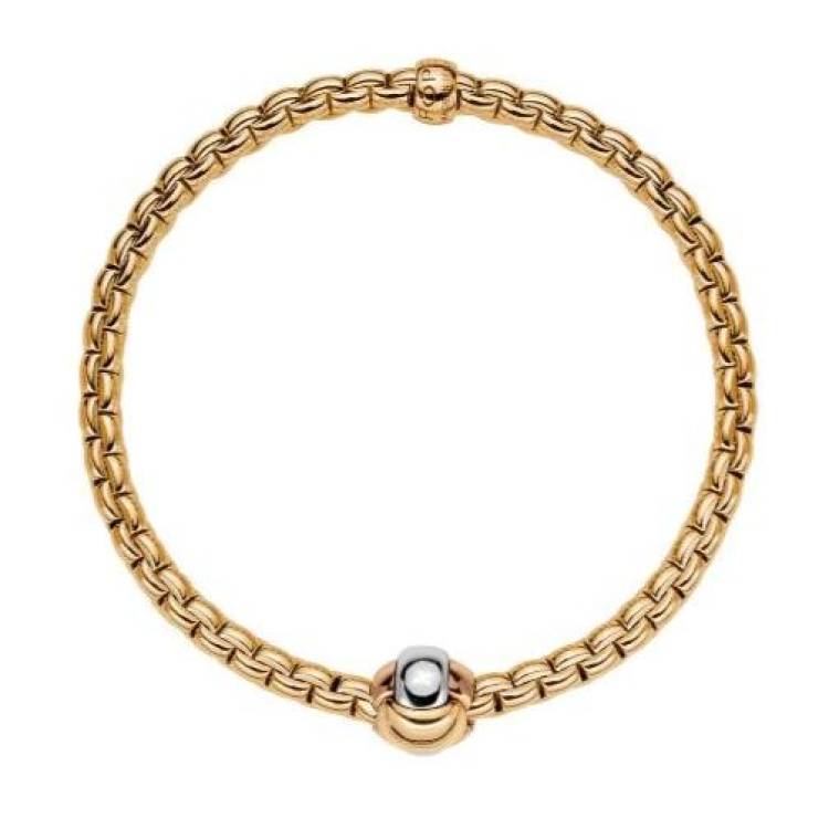 Fope Eka Tiny 18ct Yellow Gold Bracelet - L