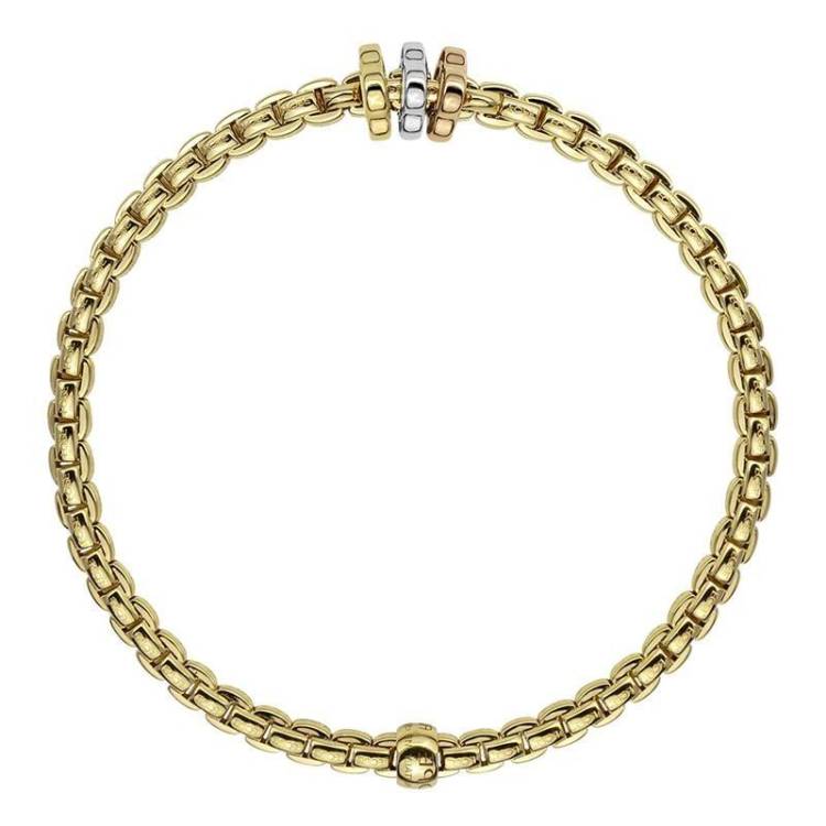 Fope Eka Tiny 18ct Yellow Gold Bracelet - M