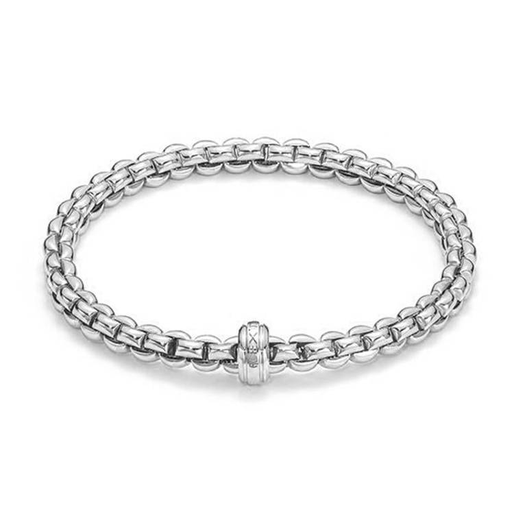 Fope Flex'It Eka 18ct White Gold Bracelet - M