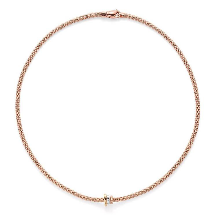Fope Flex'It Prima 18ct Rose Gold 43cm Necklace