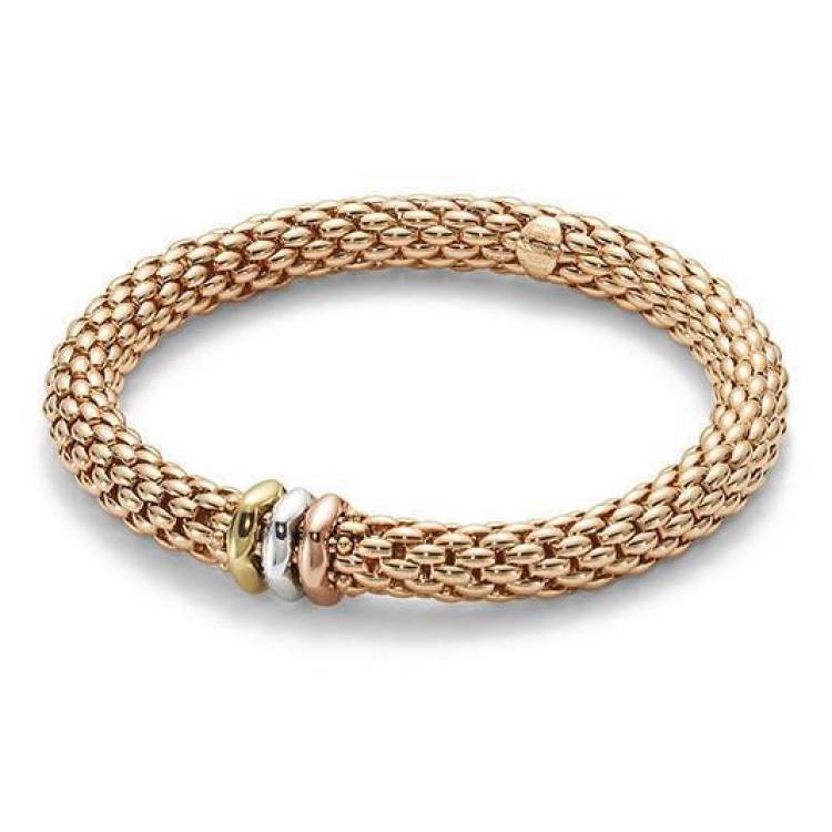 Fope Love Nest 18ct Rose Gold Bracelet - S