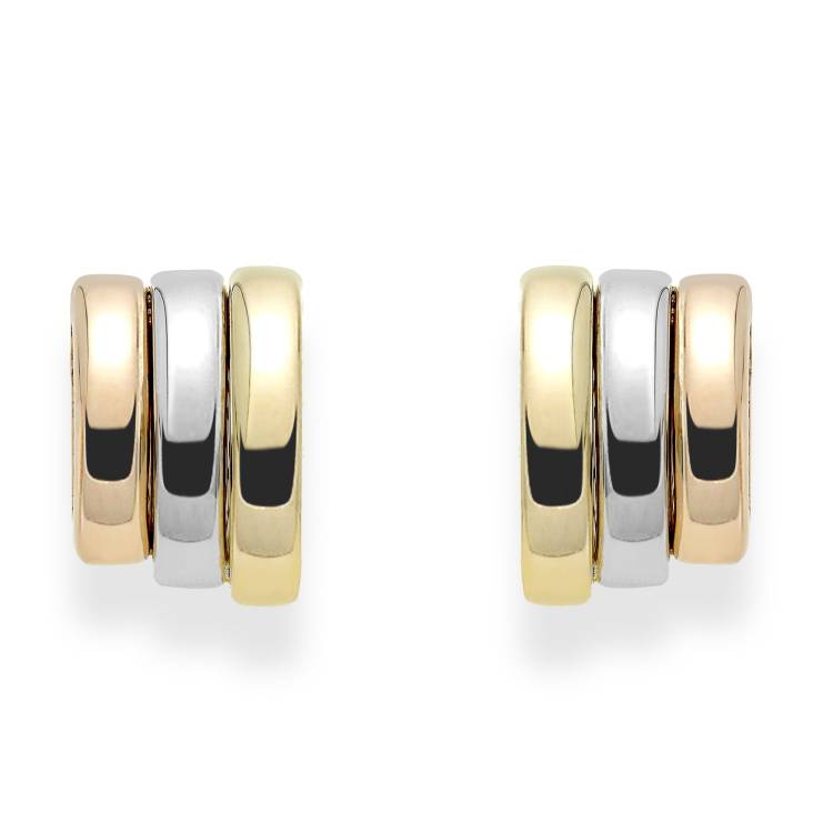Fope Prima 18ct Yellow White Rose Gold Stud Earrings