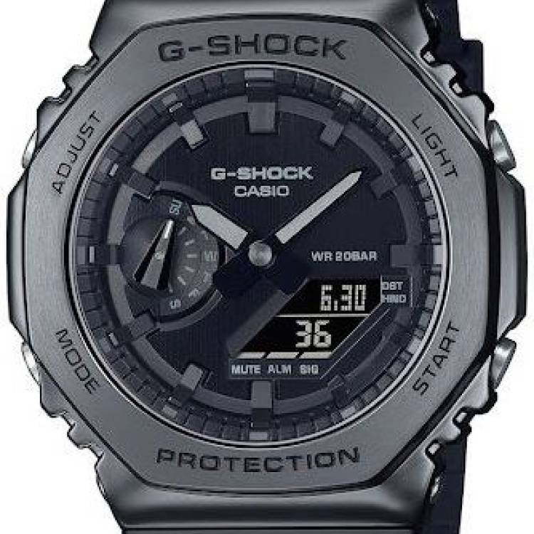 G-Shock Watch Metal Covered Black All Black