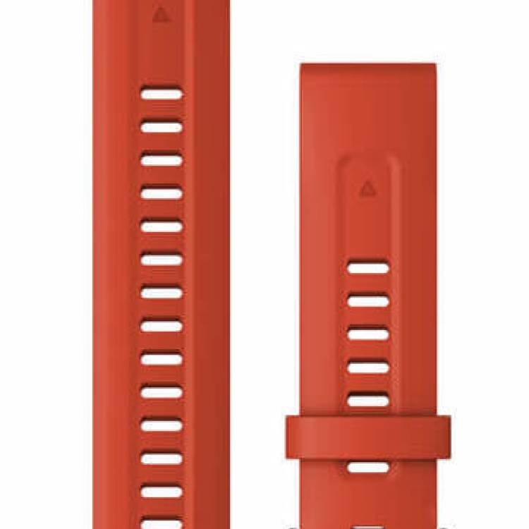 Garmin Watch Band QuickFit 20 Flame Red Silicone - Black