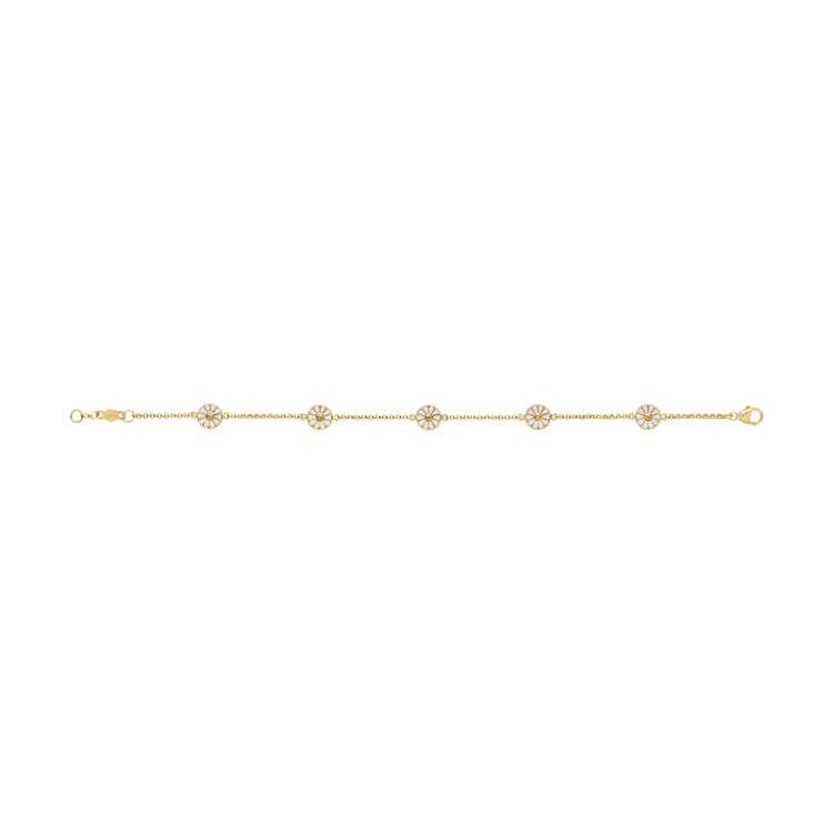 Georg Jensen Daisy 18ct Gold Plated Sterling Silver Bracelet