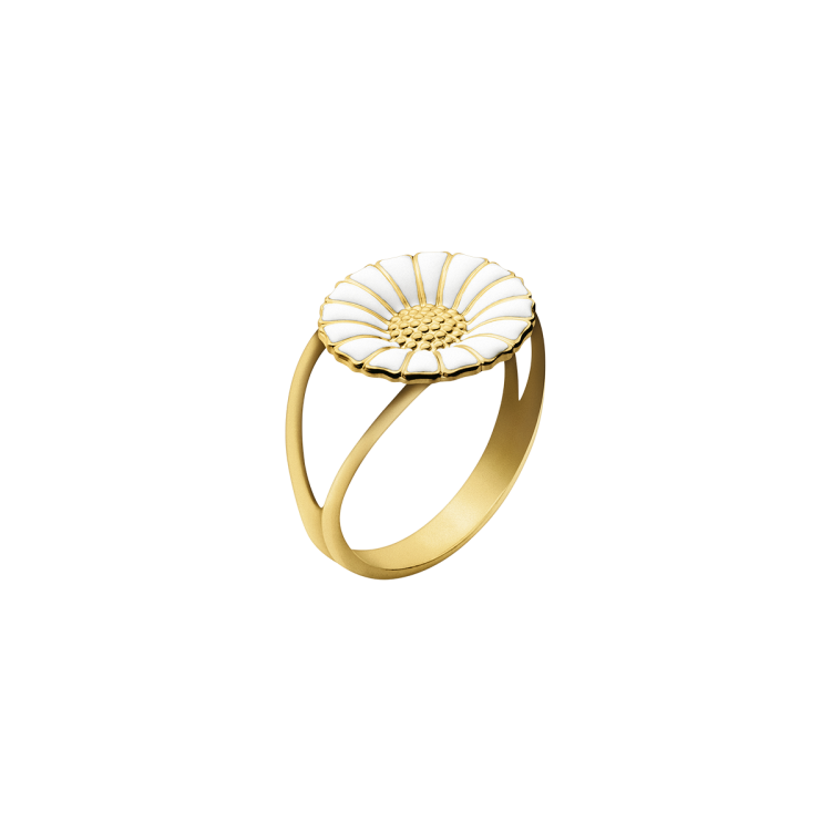 Georg Jensen Daisy 18ct Gold Plated Sterling Silver Small Ring - 59