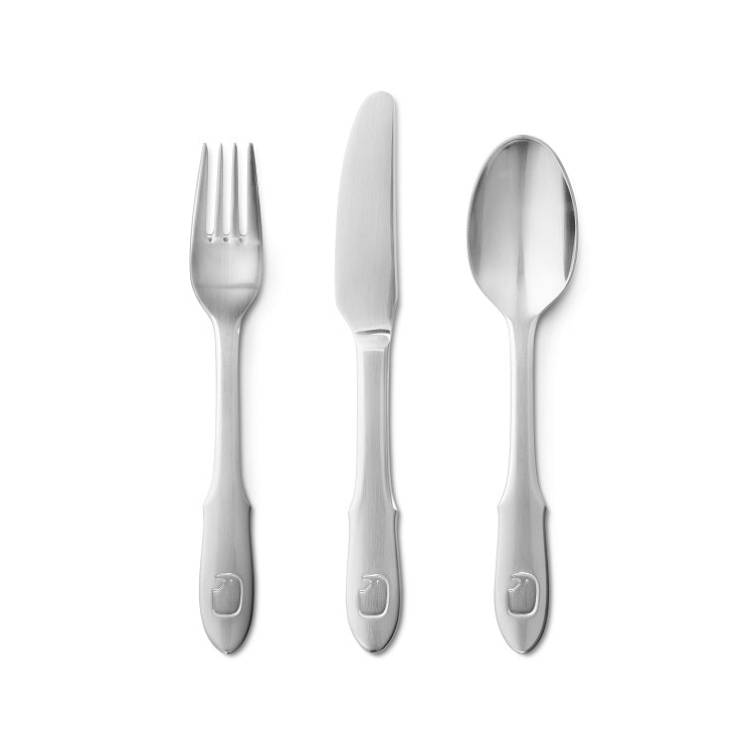 Georg Jensen Elephant Stainless Steel Child Cutlery Set - Silver