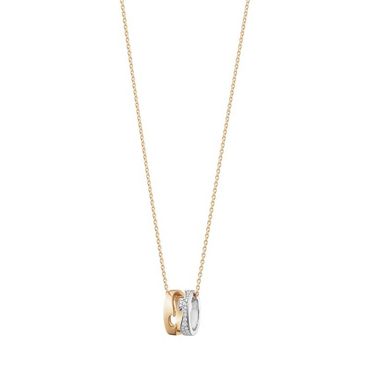 Georg Jensen Fusion 18ct Gold Diamond Pave Necklace - Gold