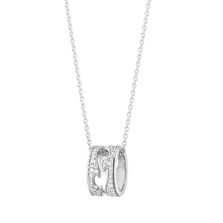 Georg Jensen Fusion 18ct White Gold 0.43ct Diamond Open Necklace - White Gold