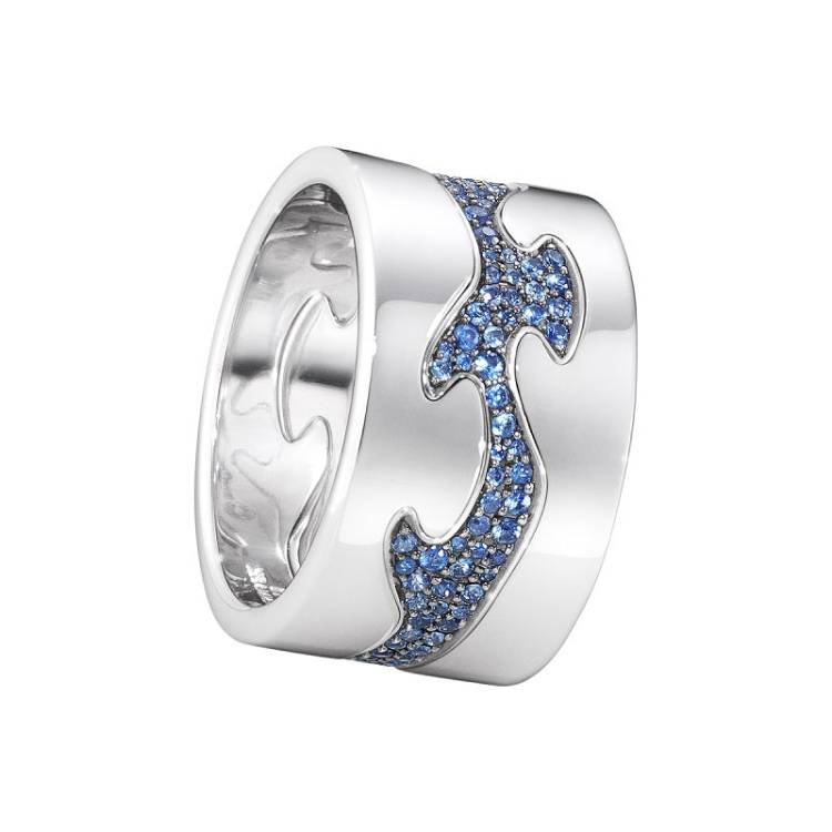 Georg Jensen Fusion 18ct Rose Gold Diamond Two Piece Ring - 62