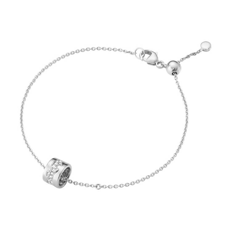Georg Jensen Fusion 18ct White Gold Diamond Pave Bracelet - Gold