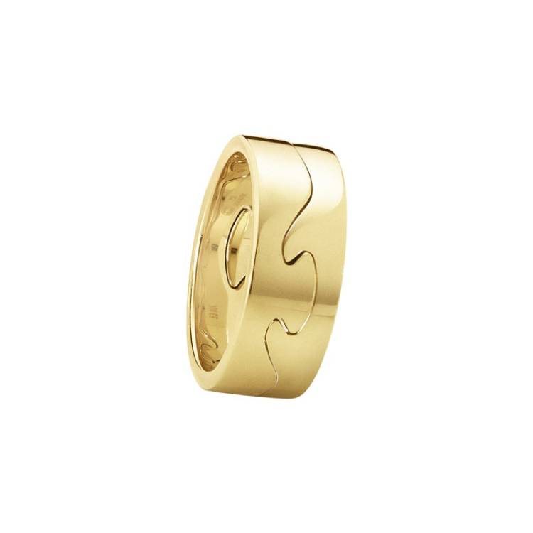 Georg Jensen Fusion 18ct Yellow Gold Two Piece Ring - 58