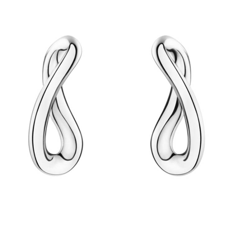 Georg Jensen Infinity Sterling Silver Stud Earrings - Silver
