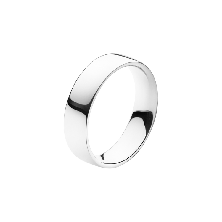 Georg Jensen Magic 18ct White Gold Band Ring - 62