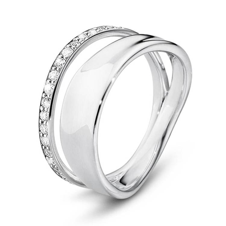 Georg Jensen Marcia Sterling Silver 0.17ct Diamond Ring D - 49