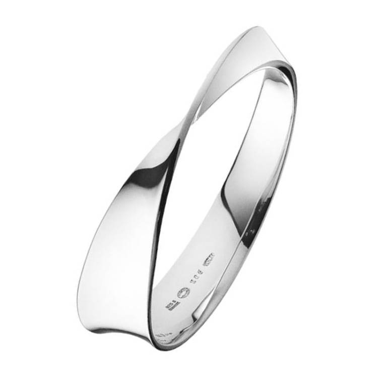 Georg Jensen Mobius Sterling Silver Bangle - M/L