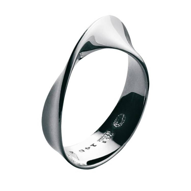 Georg Jensen Mobius Sterling Silver Ring - 52