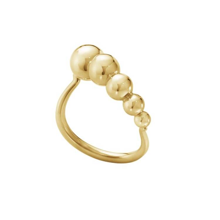 Georg Jensen Moonlight Grapes 18ct Yellow Gold Graduating Ring - 59
