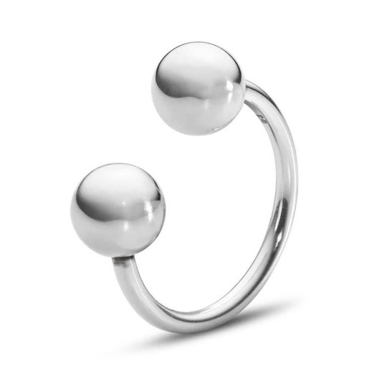 Georg Jensen Moonlight Grapes Open Sterling Silver Ring D - 56