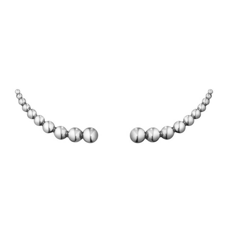 Georg Jensen Moonlight Grapes Sterling Silver Ear Cuff Earrings - TITLE Silver