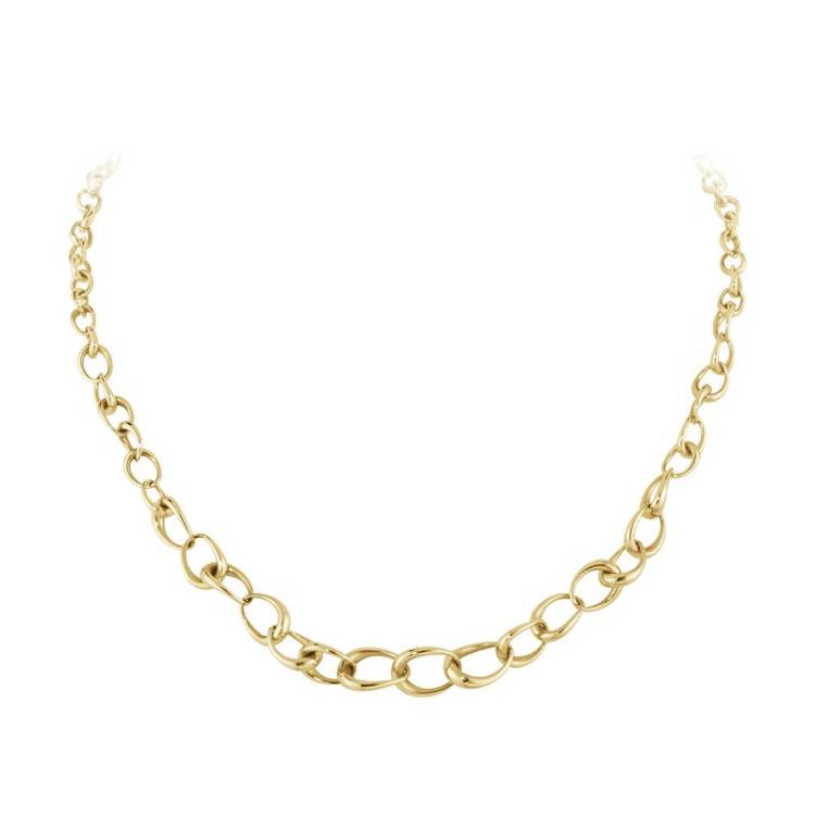 Georg Jensen Offspring 18ct Yellow Gold Graduated Link Necklace - Gold